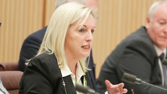 Australia Post chief executive Christine Holgate was repeatedly asked during a Senate hearing whether the company was monitoring senior staff.