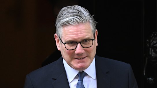 O primeiro-ministro britânico, Keir Starmer, em Londres na quarta-feira.