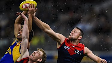 Steven May spoils a mark attempt