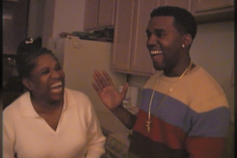 The film includes incredibly intimate scenes with his mother Donda.