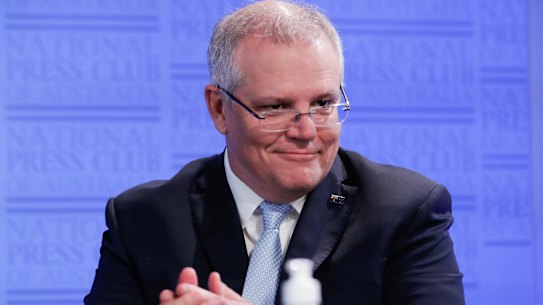 Prime Minister Scott Morrison addressed the National Press Club yesterday.