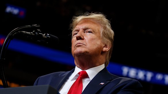 US President Donald Trump during his re-election launch rally in Orlando, Florida, on Tuesday.