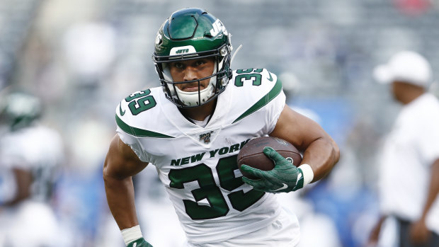 Low profile: Valentine Holmes had to play a diminished role at the New York Jets.