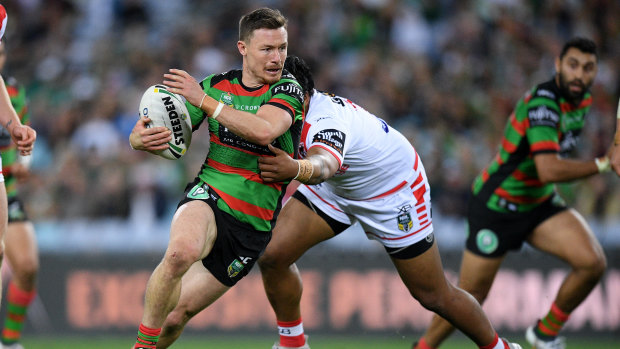 Quickfire: The Rabbitohs like to give Damien Cook the chance to zip out of dummy half.