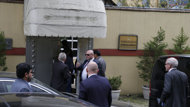 Staff arrive at the Saudi Arabia consulate in Istanbul last week.