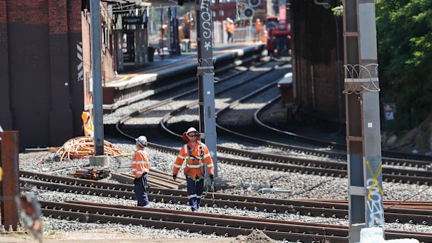 New tracks were installed at the site.