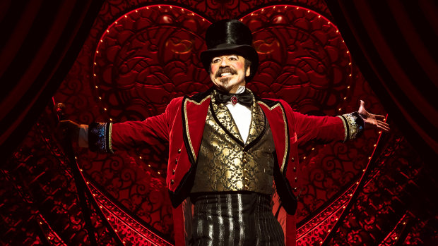Danny Burstein as Harold Zidler in the Broadway production of Moulin Rouge! The Musical.