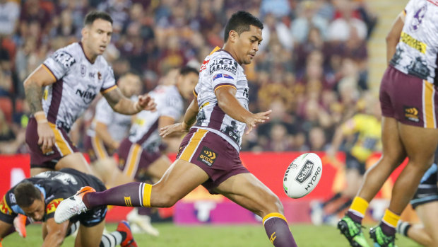 Deft hand: Anthony Milford had the ball on a string for the Broncos.