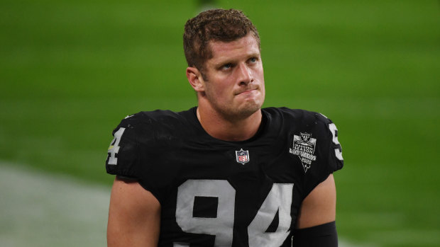 Las Vegas defensive end Carl Nassib is the first active NFL player to come out as gay.