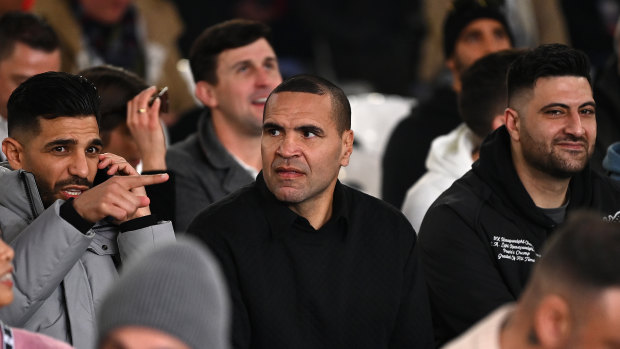 Anthony Mundine and Bilyl Dib are on hand to watch the fights.