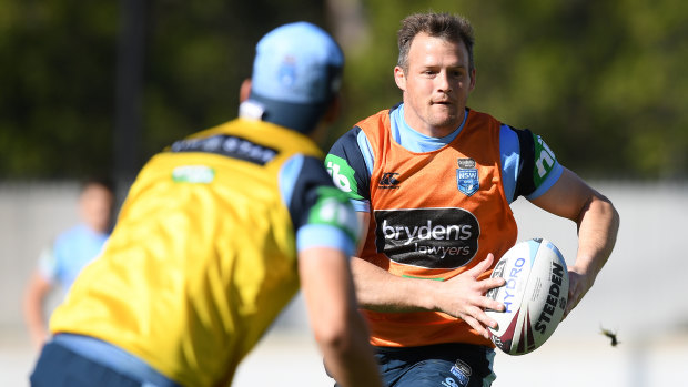 Team player: Josh Morris is happy to step aside for James Roberts should NSW coach Brad Fittler ring changes for Origin II.