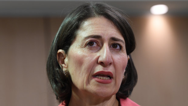 Premier Gladys Berejiklian is keen to highlight figures which show the state's low unemployment rates. 