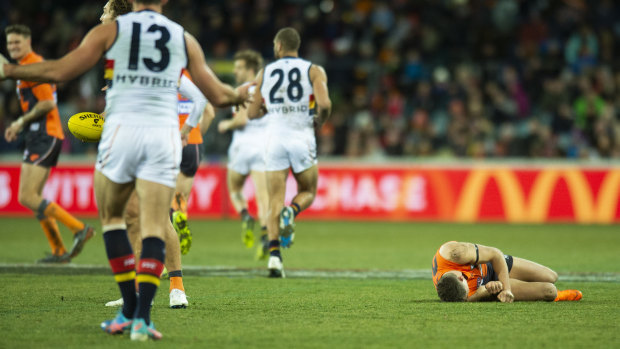 Josh Kelly was concussed after a sling tackle by Taylor Walker.