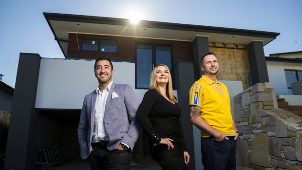 Former big brother contestant Jason Roses, raize the roof co-founder Danielle Dal Cortivo, and store manager of Ikea Canberra Sean Howell.