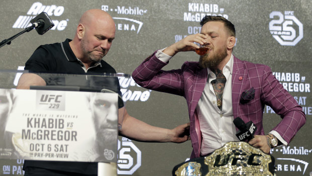 Promoter: McGregor was up to his usual tricks in front of the cameras.