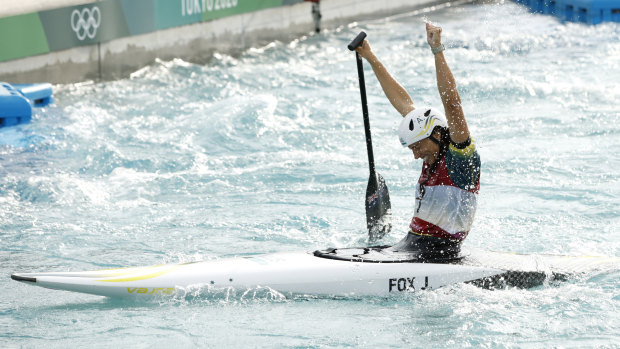 Jessica Fox after winning gold in the canoe slalom.