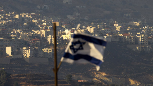 An Israeli flag in the Israeli-controlled Golan Heights.