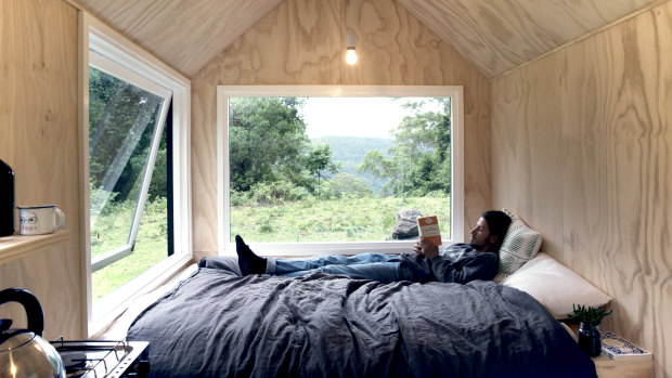 The Heike cabin, one of six Unyoked cabins where visitors can get away from their busy lives and unplug.