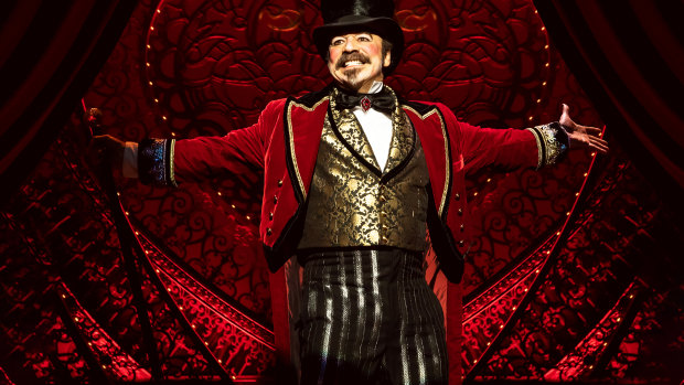 Danny Burstein as Harold Zidler in the Broadway production of Moulin Rouge! The Musical.