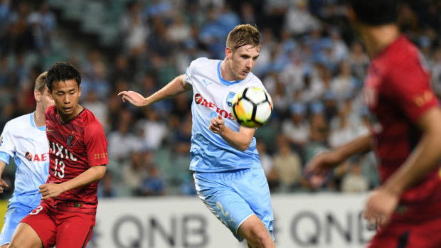 Never let the side down: Aaron Calver in a rare first-team appearance for Sydney FC in the Asian Champions League.