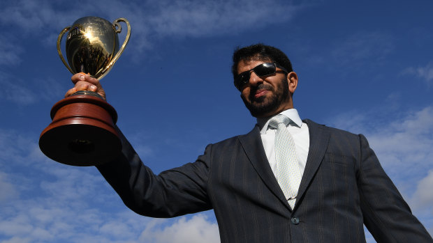 Trainer Saeed bin Suroor with the Caulfield Cup.