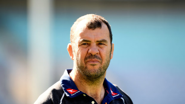 Full support: Rugby Australia has said Michael Cheika will see out his contract through to the next World Cup. 