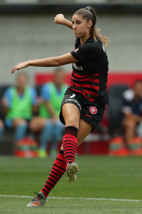 Wandering: Amy Harrison leaves Western Sydney to sing for PSV. 