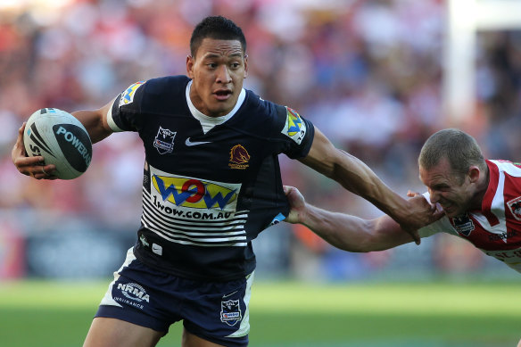 Rugby league hasn't exactly welcomed controversial dual international Israel Folau back with open arms.