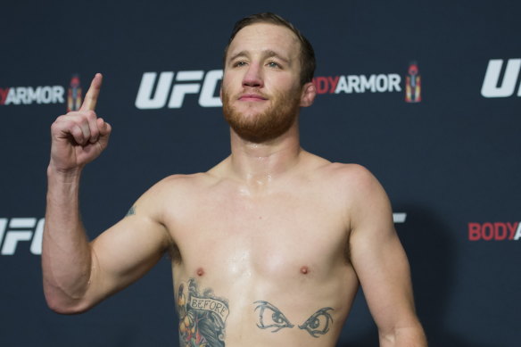 Stepping in: Justin Gaethje will headline the event at short notice.