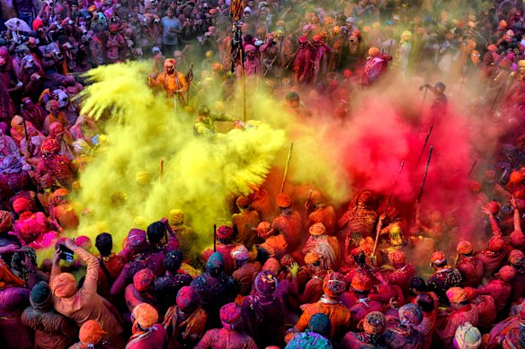Organised chaos… the Holi festival is one of the most joyful festivals in India. 