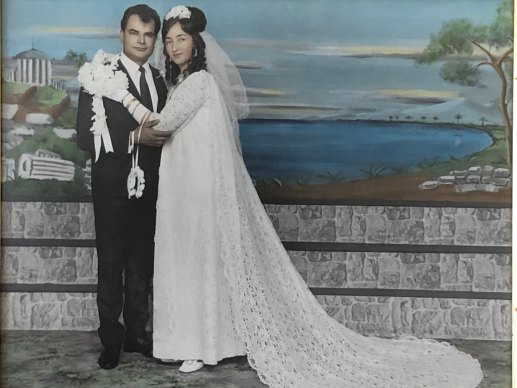 Manoli and Anna Vourvahakis after their 1971 wedding in Yarraville. 