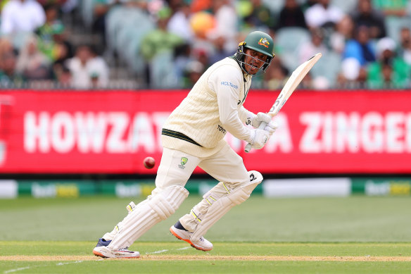 Usman Khawaja batting at the MCG on Boxing Day.