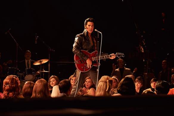 Austin Butler as Elvis Presley in Elvis.