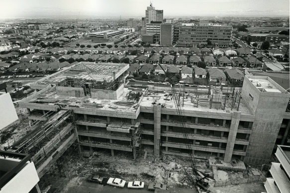 The hospital site photographed in 1966. Beyond the hospital, you can see the Eurimbla precinct. 