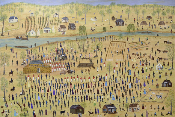 Marlene Gilson (Wadawarrung), 
Tunnerminnerwait and Maulboyheenner, 2015.
Courtesy of the City of Melbourne Art and Heritage Collection.