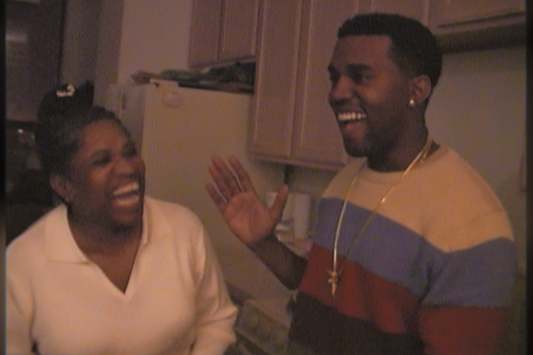 The film includes incredibly intimate scenes with his mother Donda.