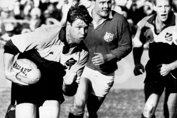 Nick Farr-Jones playing for the ANZAC XV in 1989.