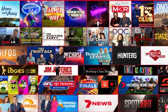Seven has announced AFL content every night of the week and a fresh news bulletin, but there’s not much in the way of original programming. 

