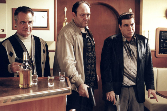 From left: Sirico, James Gandolfini and Steven Van Zandt in The Sopranos.