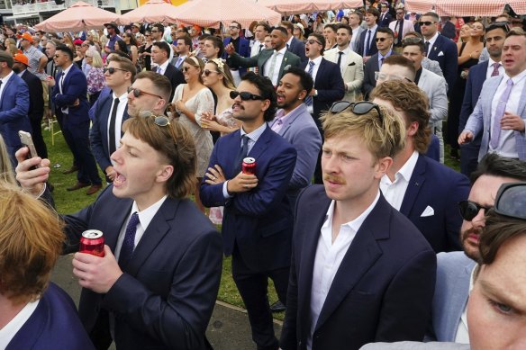 Saturday’s Caulfield Cup was run in front of more than 25,000 racegoers.