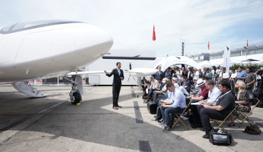 Eviation CEO Omer Bar-Yohay unveiled the company's 'Alice' electric aircraft during the 53rd International Paris Air Show this week.