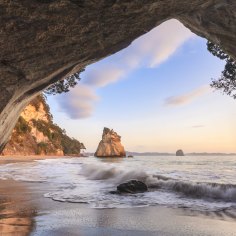 Cathedral Cove, near Whitianga on the Coromandel Peninsula, North Island, New Zealand. This is a major tourist attraction of the area and is situated in a Marine Reserve."n traxxkiwicover
iStock
TRAVELLER
reuse permitted for print and online
