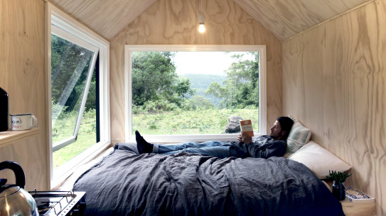 The Heike cabin, one of six Unyoked cabins where visitors can get away from their busy lives and unplug.