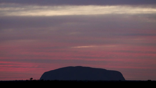 Sunrise over Uluru.