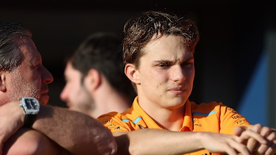 Oscar Piastri takes stock of the race with McLaren CEO Zak Brown.