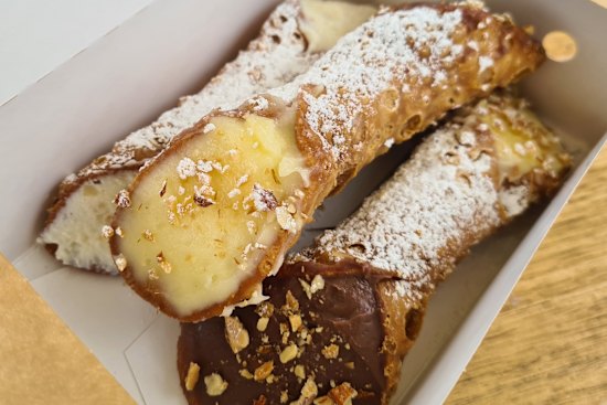 Assorted cannoli from T. Cavallaro & Sons.