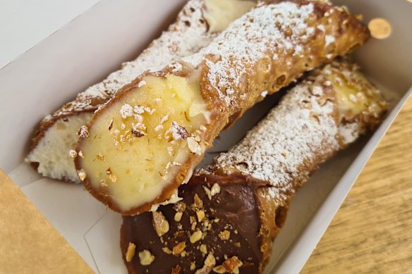 Assorted cannoli from T. Cavallaro &amp; Sons.