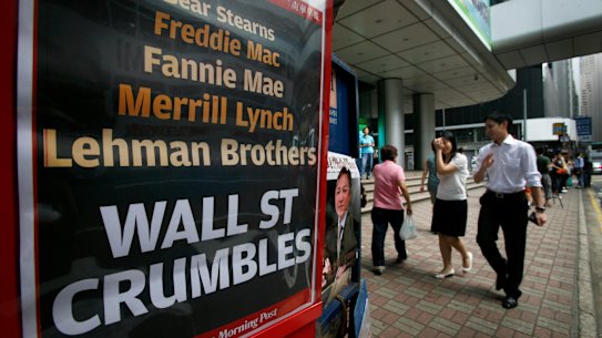 The collapse of Lehman Brothers in 2008 was the event that marked the depths of the financial crisis.