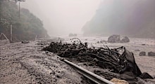 The flood ripped through the border of Nepal and Tibet, where hundreds of pilgrims are believed to have been crossing.