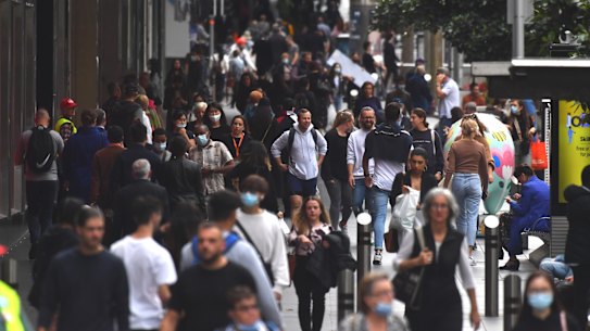 Data shows pedestrian activity has returned to 72 per cent of pre-pandemic levels.